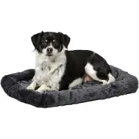 OEM Hondenbed met kussen, grijs, machinewasbaar, met metalen frame