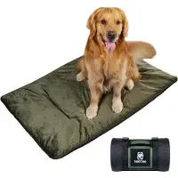 Markenlos Zacht velours hondenbed, 110x68 cm, geschikt voor middelgrote honden, omkeerbaar, draagbaar en wasbaar