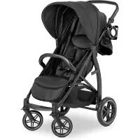 OEM Opvouwbare kinderwagen tot 25 kg, zwart, met UV-bescherming (UPF 50), verstelbare handgreep