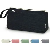 OEM Zwart etui van corduroy, geschikt voor meisjes en tieners, voor school of kantoor