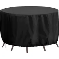OEM Waterdichte, ronde tafelbeschermer, 300x90 cm, zwaar, zwart, UV-bestendig