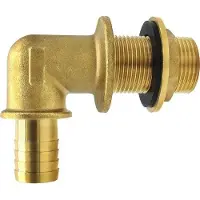 OEM Regenwateropslagtank afdichting, 1 inch, messing, 90°, 3-delig