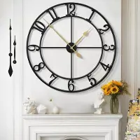 OEM Grote moderne wandklok, diameter 100 cm, industriële stijl