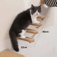 OEM Klimwand voor katten, klimtoestel, wandkussens, geschikt tot 10 kg, touw van jute