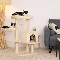 OEM Klimtorens, kattenhuis met hangmat en speelcentrum