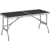 OEM Opklapbare campingtafel, zwart, voor buitengebruik