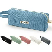 OEM Blauwe corduroy etui voor school en kantoor