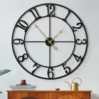OEM Stille wandklok, 80 cm, quartz uurwerk, Arabische cijfers, op batterijen