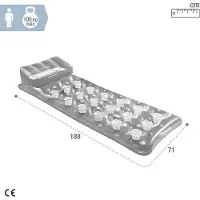 OEM Opblaasbaar luchtbed met 18 vakken, afmetingen 188 cm x 71 cm, met zonbescherming