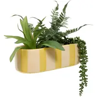 Atmosphera Poolside Bloembak met Kunstplanten - Staand - 31x22x24cm - Geel