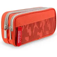 OEM Oranger etui voor kinderen, geschikt voor twee vakken, met een groot volume