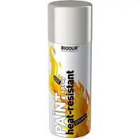 BIODUR Hittebestendige Siliconen Spuitverf - Zilver - 400ml - Tot 600°C - Anti-roest - Weersbestendig - Binnen/Buiten