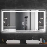 LOMAZOO Badkamerspiegel met Verlichting - Badkamer spiegel - 120 x 60 cm - Rechthoek [MEMPHIS]