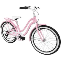 DaviBikes Molli – Kinderfiets – 24 inch – 7 versnellingen – Shimano – V-brake – 130-165 cm – Roze – Meisje