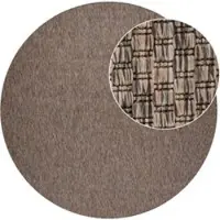 Tapis.fr Binnen- en buitenkleed Venezia taupe 200 cm rond