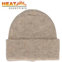 Heat Essentials - Muts Dames - Gebreid - Camel Melange - One Size - Wintermuts Dames