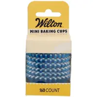 Wilton Mini Metallic Baking Cups - Blauw - Set/160 - Cupcake Vormpjes - Muffin Bakvormpjes
