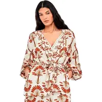 Gisela Kimono oranje / offwhite