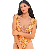 Gisela Printed Without Wire Swimsuit Oranje M Vrouw