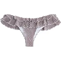 Next - Dames - Hoog opgesneden bikinislip met ruches - Bruin