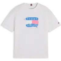 Tommy Hilfiger Shirt 'Flag Graffiti' blauw / oranje / wit
