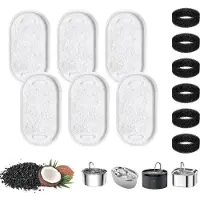 OEM Koolstof- en schuimfilters, set van 12 stuks, geschikt voor roestvrijstalen drinkbakken van 3,2 liter en 2 liter