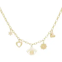 Yehwang Goudlief charm wonderland ketting - Roestvrij staal - Verkleurt niet