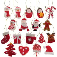 Unyqoos Feestelijke set van 18 unieke hangornamenten voor de kerstboom versiering