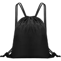 Unyqoos sporttas met trekkoord, waterafstotend, gemaakt van Oxford-stof, 35 x 40 cm, lichtgewicht en opvouwbaar, uniseks – ideaal voor fitness, school, strand en reizen