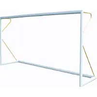 Powershot Voetbaldoel, 1,5 x 1 meter - draagbaar - aluminium, diameter 80 mm - geel