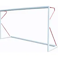 Powershot Voetbaldoel, 1,5 x 1 meter - draagbaar - aluminium, diameter 80 mm - rood