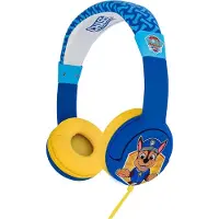 OTL TECHNOLOGIES Paw Patrol Chase kinderhoofdtelefoon, met kabel, geschikt voor kinderen, met volumebegrenzing van 85 dB (officieel gelicenseerd product), verstelbaar voor verschillende hoofdmaten