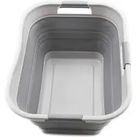 OEM Opvouwbare wasbak van plastic, 30 liter, grijs