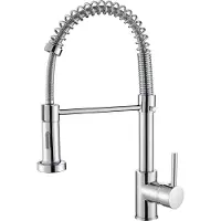 Markenlos RVS keukenkraan met uitschuifbare douche, 360° draaibaar, chroom