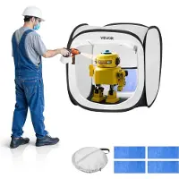 Vevor Draagbare spuitcabine-tent (werkoppervlak 40,5 x 40,5 x 43 cm) Pop-up spuitcabine-tent voor spuitverven