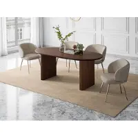 Vente-unique Eettafel 8 plaatsen van mangohout - Naturel - NEVILI