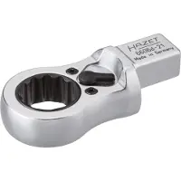 Hazet Insteek-ratel-ringsleutel 6606D-21 · 14 x 18 mm insteekvierkant massief · Buitentwaalfkant profiel · SW 21 mm