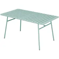 Vente-unique Tuintafel D200 cm van metaal - Amandelgroen - MIRMANDE van MYLIA