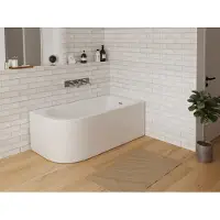 Vente-unique Hoekbad ANIKA - 240L - 170 x 75 x 58 cm - Rechtse hoek