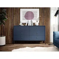 Vente-unique Ladekast BOGDAN - 6 laden - Blauw