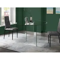 Vente-unique Eettafel ADAMO - 4 personen - Gehard glas