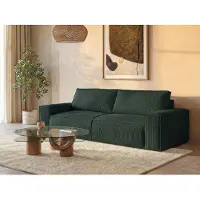 Vente-unique Vierzitsslaapbank AMELIA van PASCAL MORABITO - Ribfluweel - Spargroen