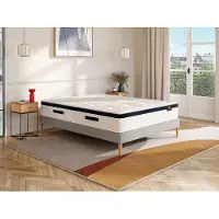 Vente-unique Matras met pocketveren en vormgeheugen MARQUIS van DREAMEA - dikte 30 cm dik - 160x200 cm - Blauw