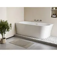 Vente-unique Hoekbad - 170 x 75 x 59 cm - Acryl - Wit - Linkerhoek - 228 L - PONTICOLA