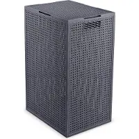 Curver Kaya Wasmand met deksel - 60L - 38x29x58,5 cm - Antraciet