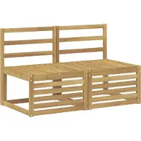 vidaXL 2 Stuk Buiten Midden Sofa Massief Acacia Hout Wit