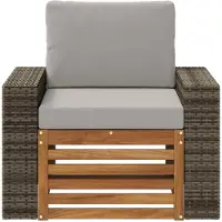 vidaXL Buiten Midden Sofa Massief Acacia Hout Naturel