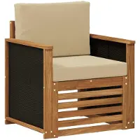 vidaXL Buiten Midden Sofa Naturel