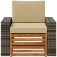 vidaXL Buiten Midden Sofa Massief Acacia Hout Naturel