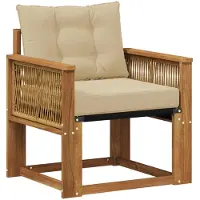 vidaXL Buiten Midden Sofa Massief Acacia Hout Naturel